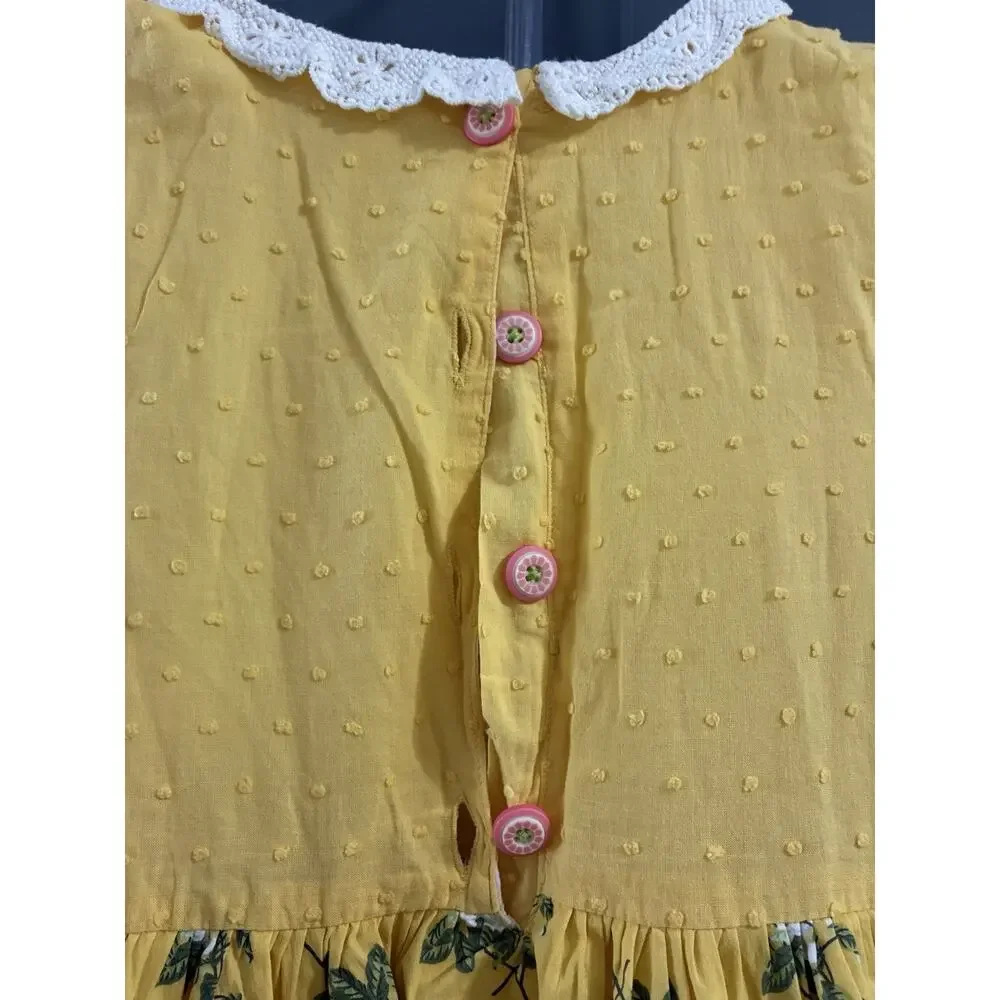 MATILDA JANE MJ Girls Brilliant daydream Stay Golden Yellow Floral Dress Size 8